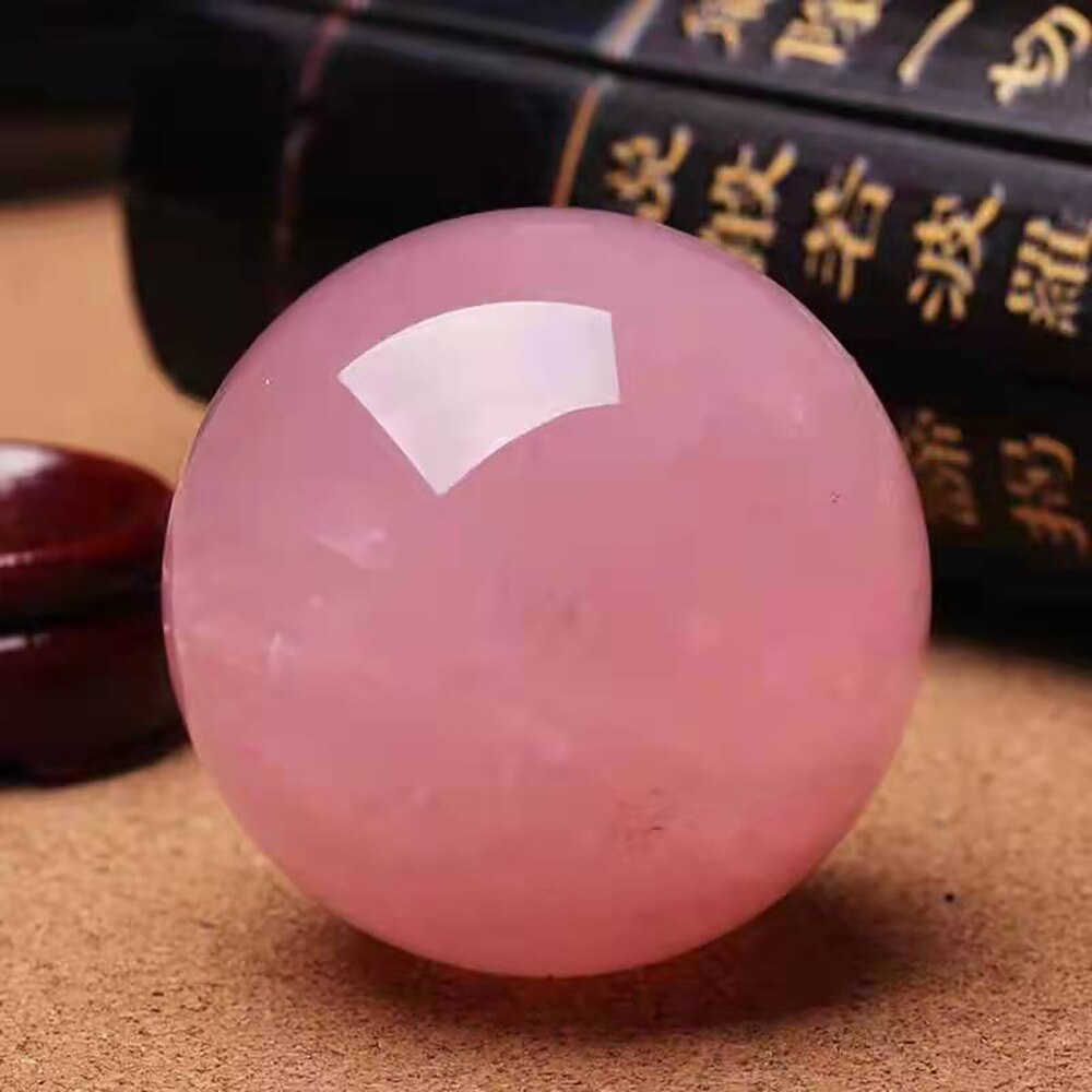 Rose Quartz Crystal Ball - thebodymindsoulshop