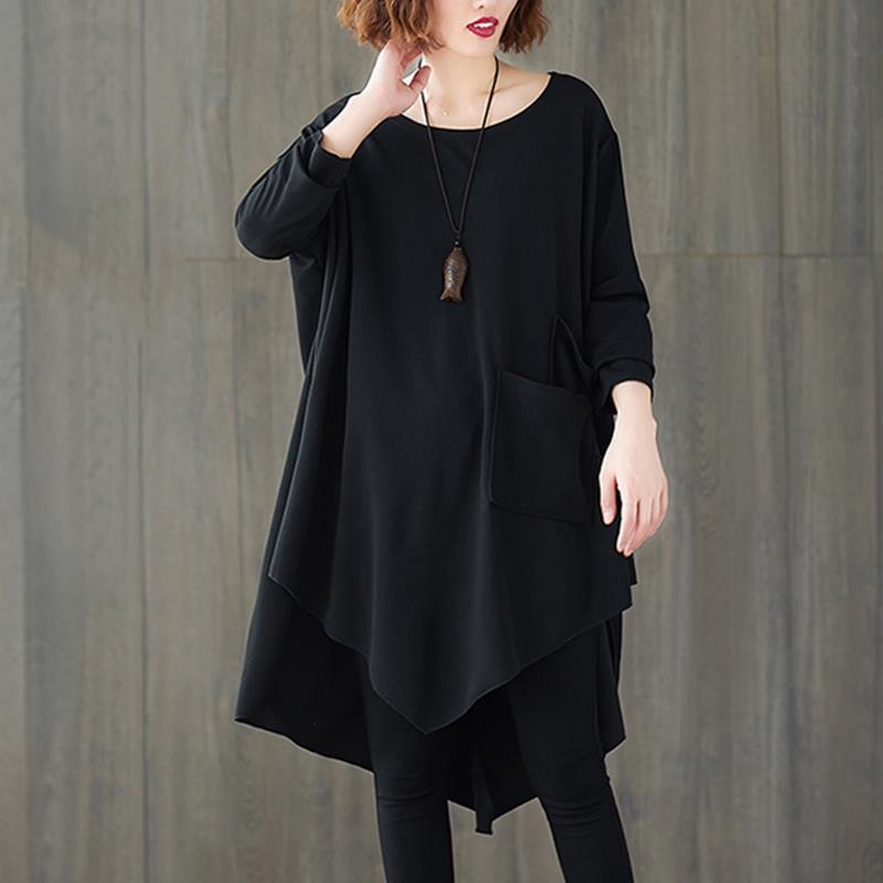 Casual Oversized Asymmetrical Pullover - thebodymindsoulshop