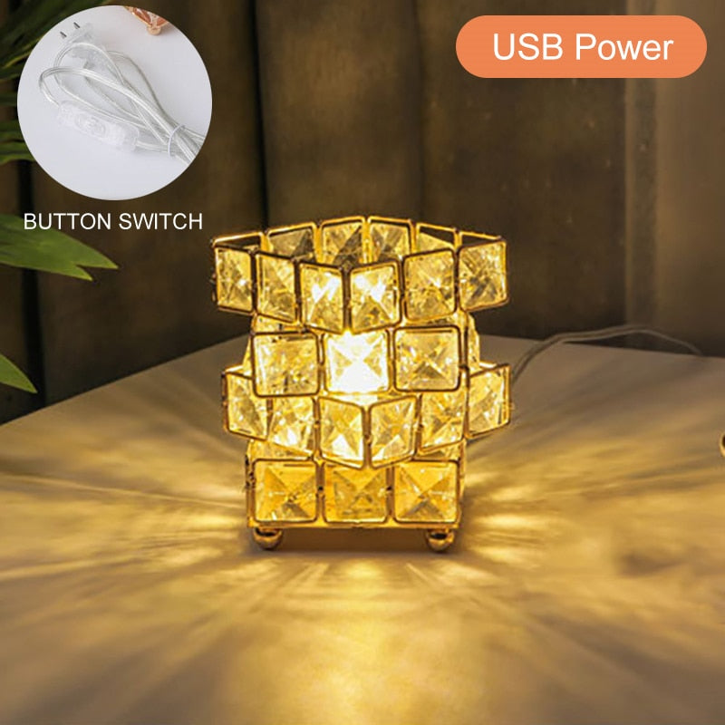 USB Crystal Table Lamp Salt Lamp - thebodymindsoulshop