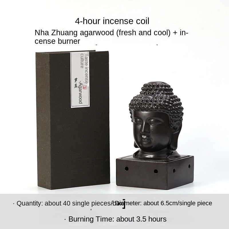 Buddha Coil Burner (22 options available w/ or w/o table or incense) - thebodymindsoulshop