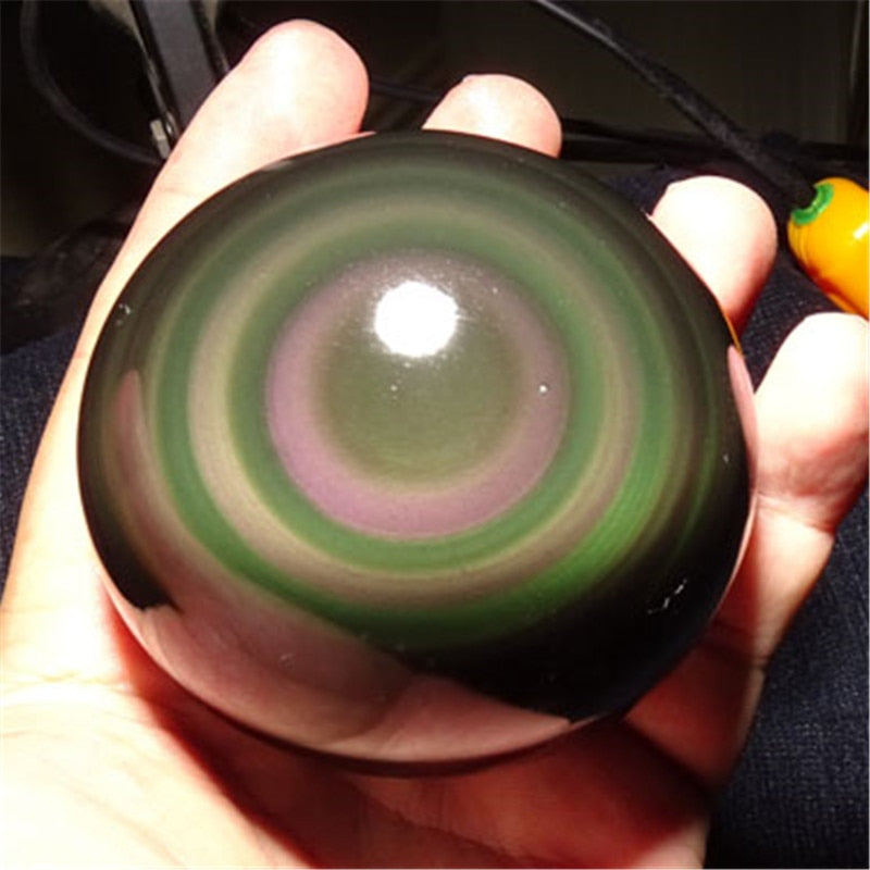 RAINBOW Obsidian Sphere - thebodymindsoulshop