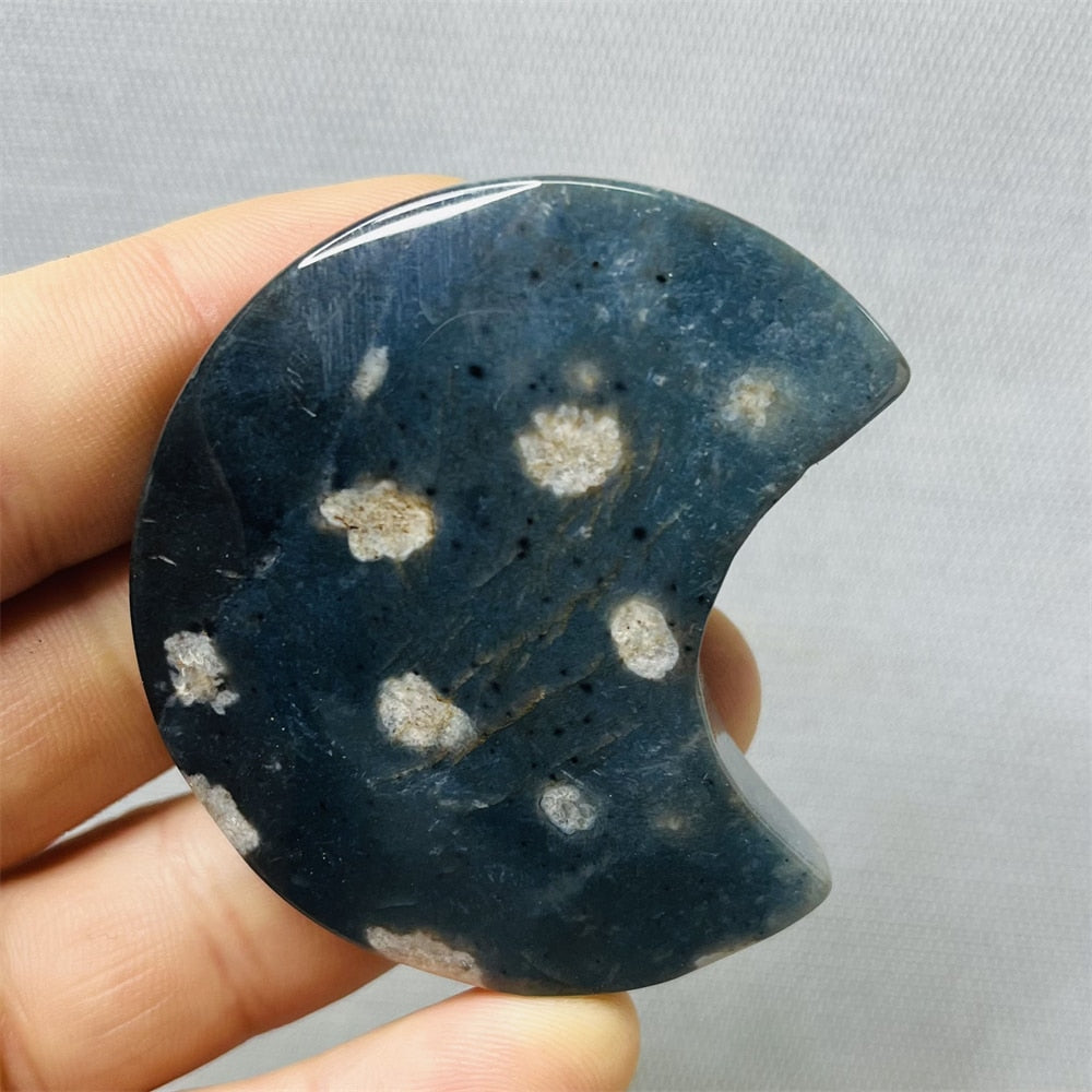 Black Sakura Agate Moon - thebodymindsoulshop