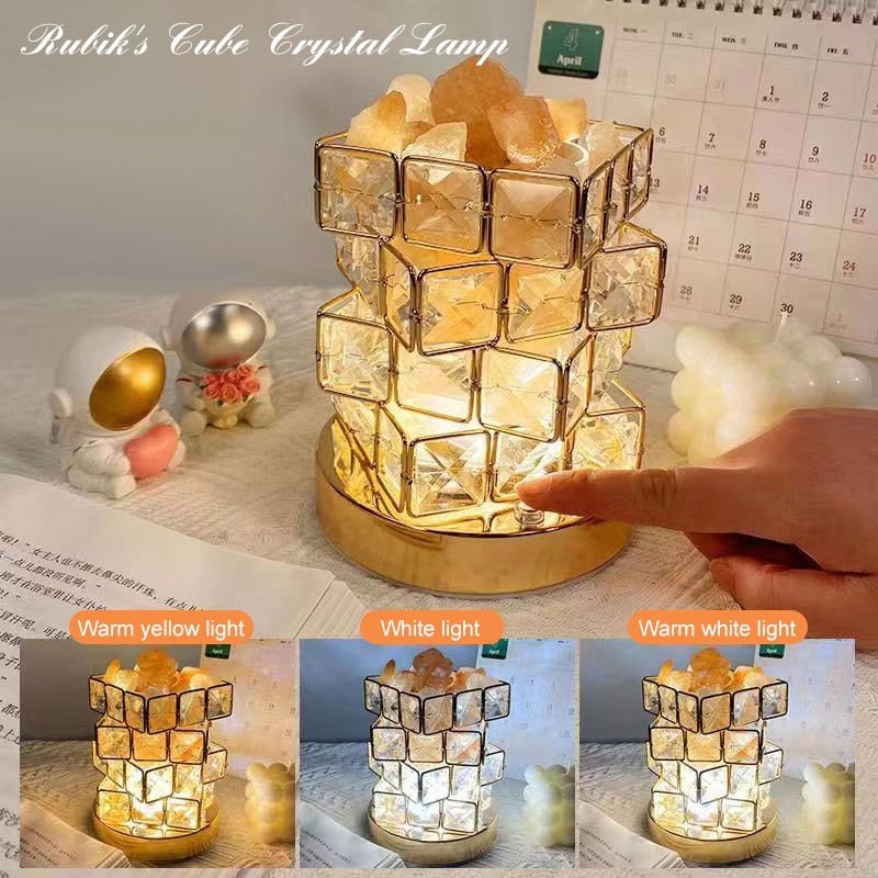 USB Crystal Table Lamp Salt Lamp - thebodymindsoulshop