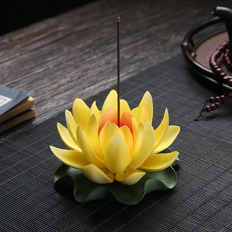 Handmade Water Lily Incense Burner (2 pc) - thebodymindsoulshop