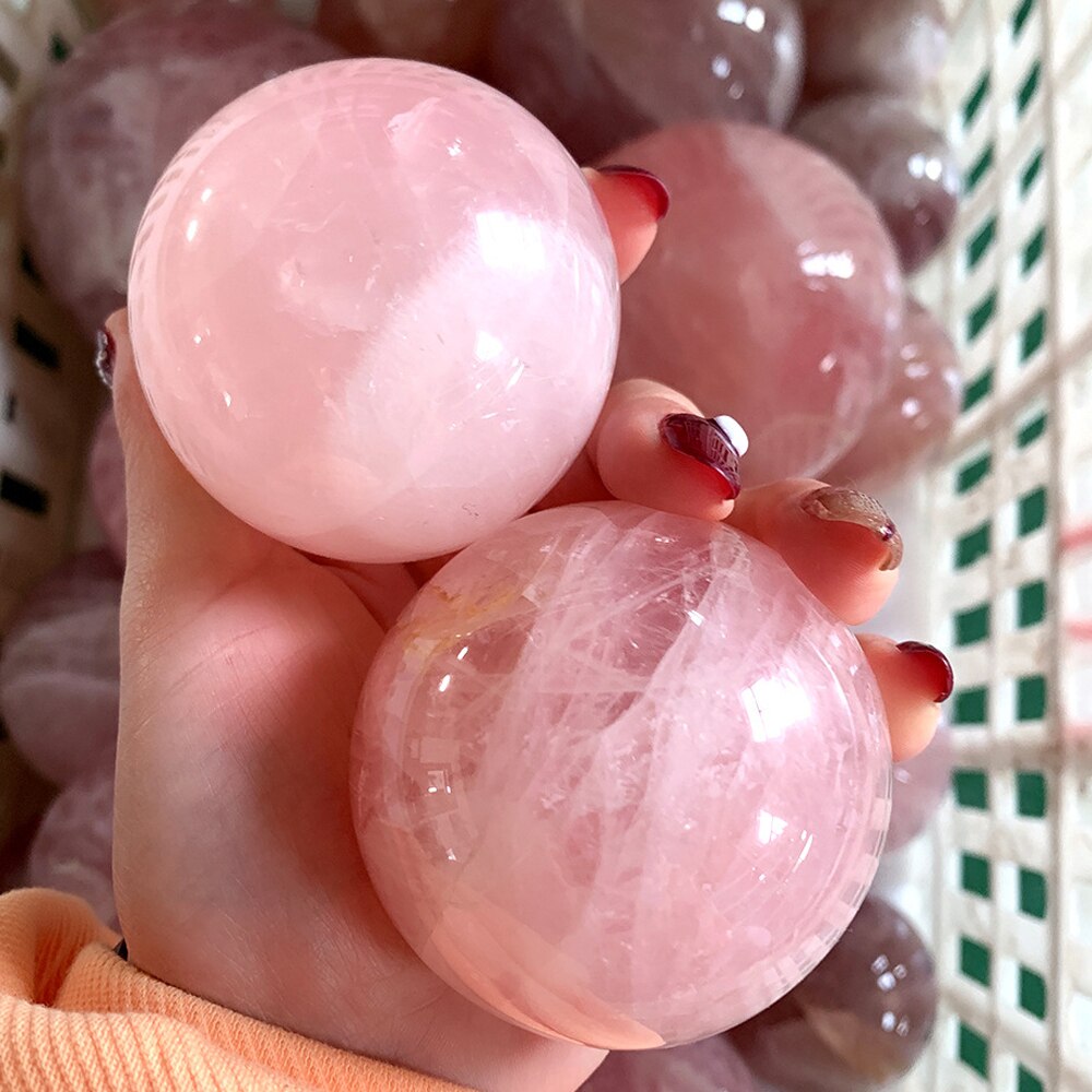 Rose Quartz Crystal Ball - thebodymindsoulshop