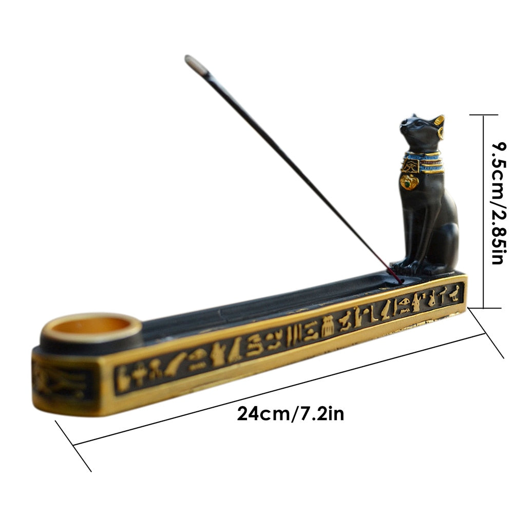 Egyptian Cat Incense Holder - thebodymindsoulshop