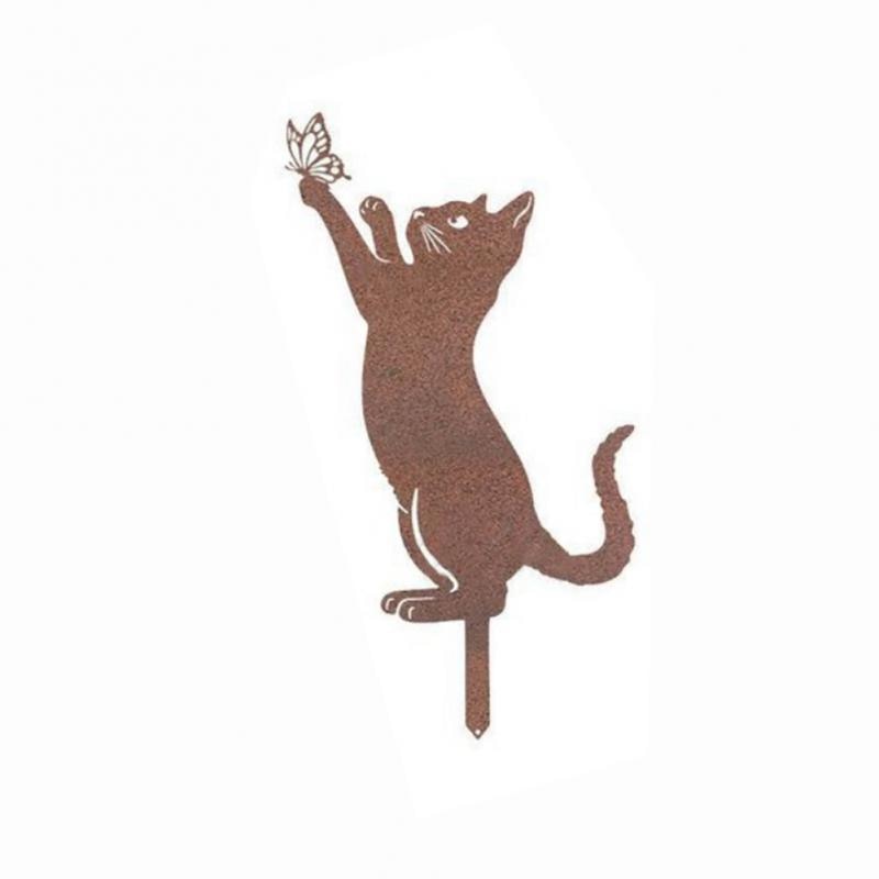 Creative Cat Silhouette Stakes for Gardens - thebodymindsoulshop