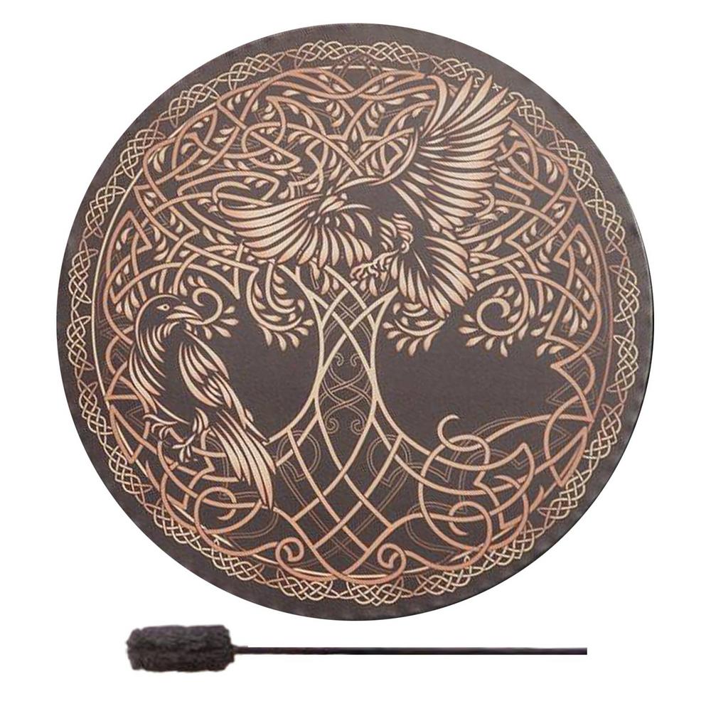 Shamanic Drum, Tree-of-Life & Bird Siberian Drum - thebodymindsoulshop