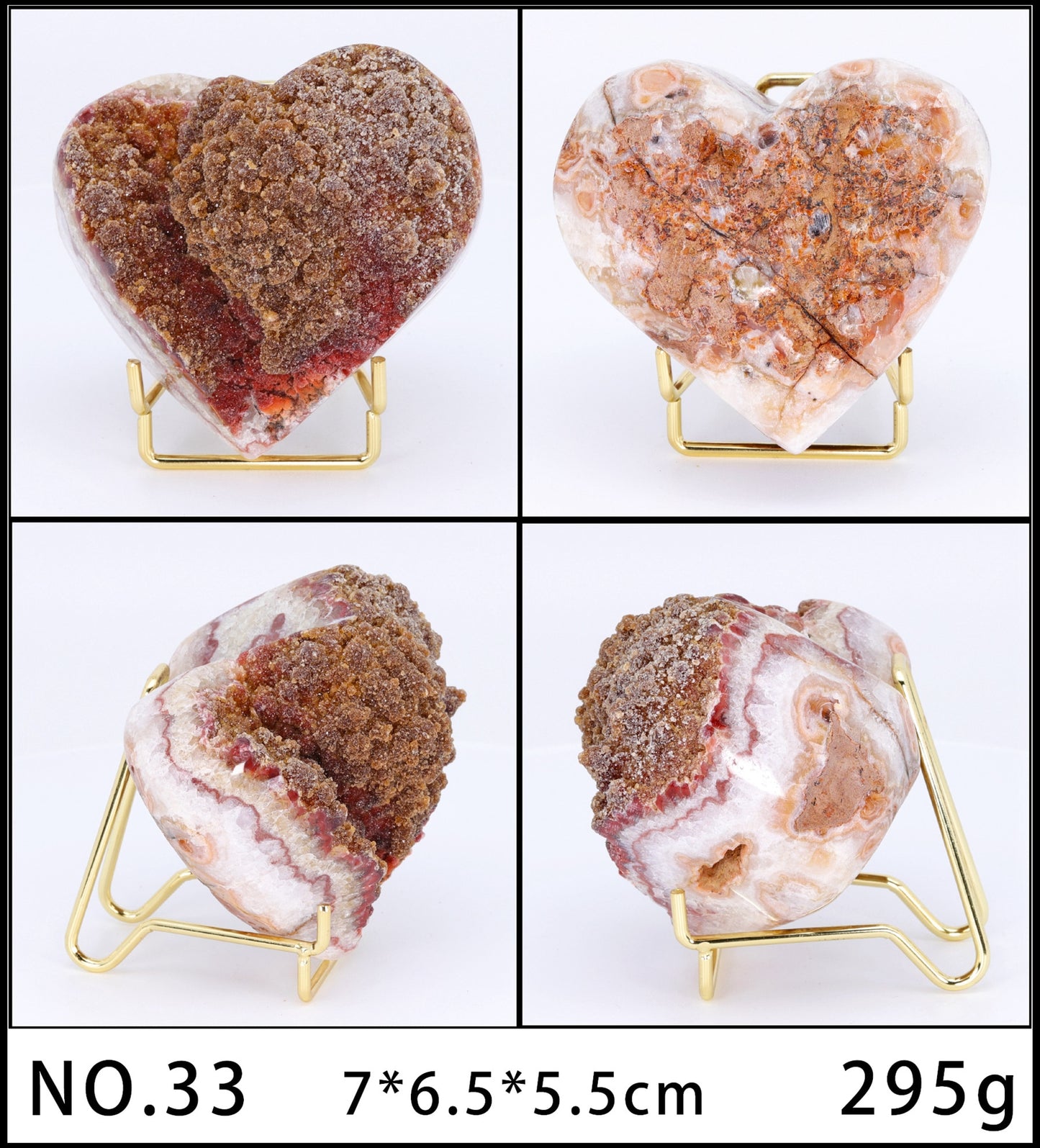 Heart Magic Stone Geodes (various gem types) - thebodymindsoulshop