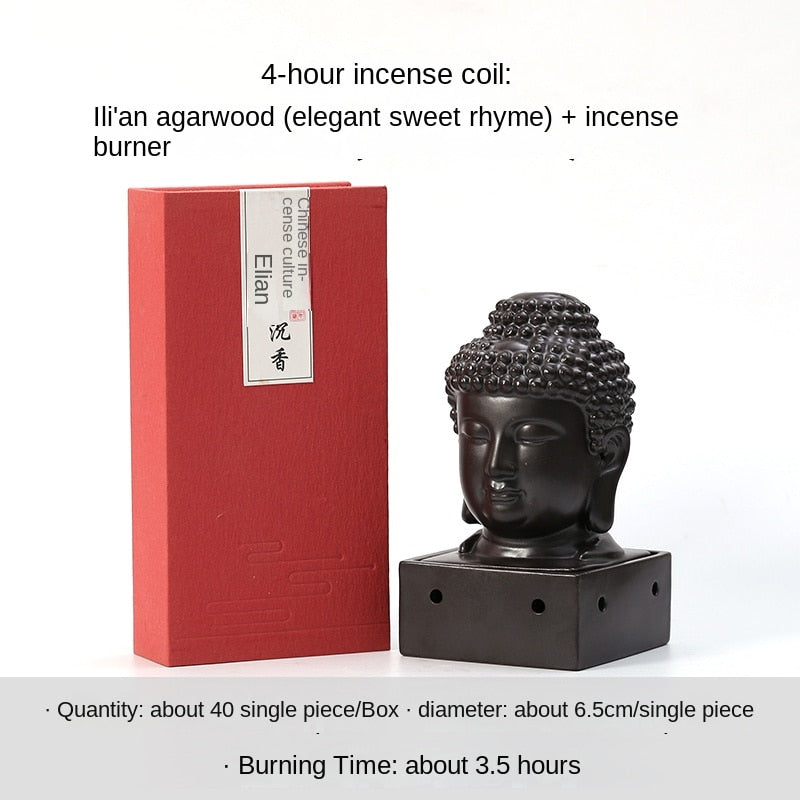 Buddha Coil Burner (22 options available w/ or w/o table or incense) - thebodymindsoulshop