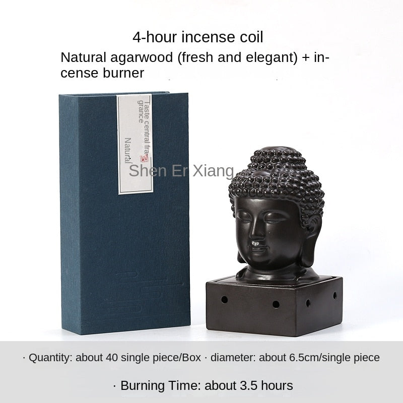 Buddha Coil Burner (22 options available w/ or w/o table or incense) - thebodymindsoulshop