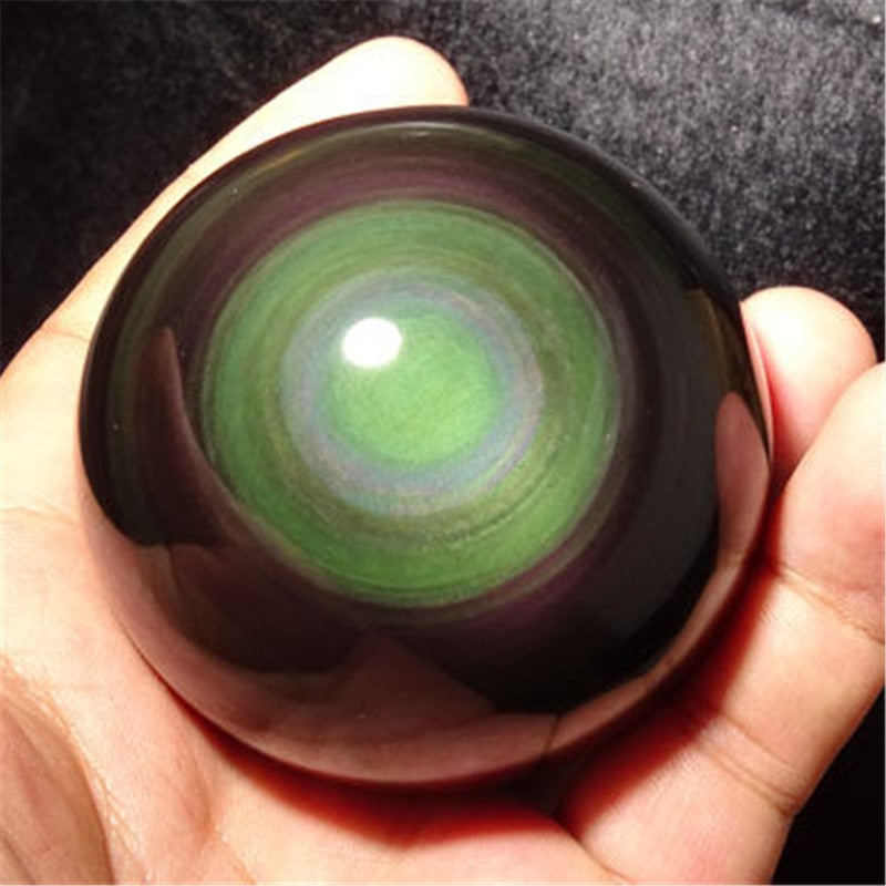 RAINBOW Obsidian Sphere - thebodymindsoulshop