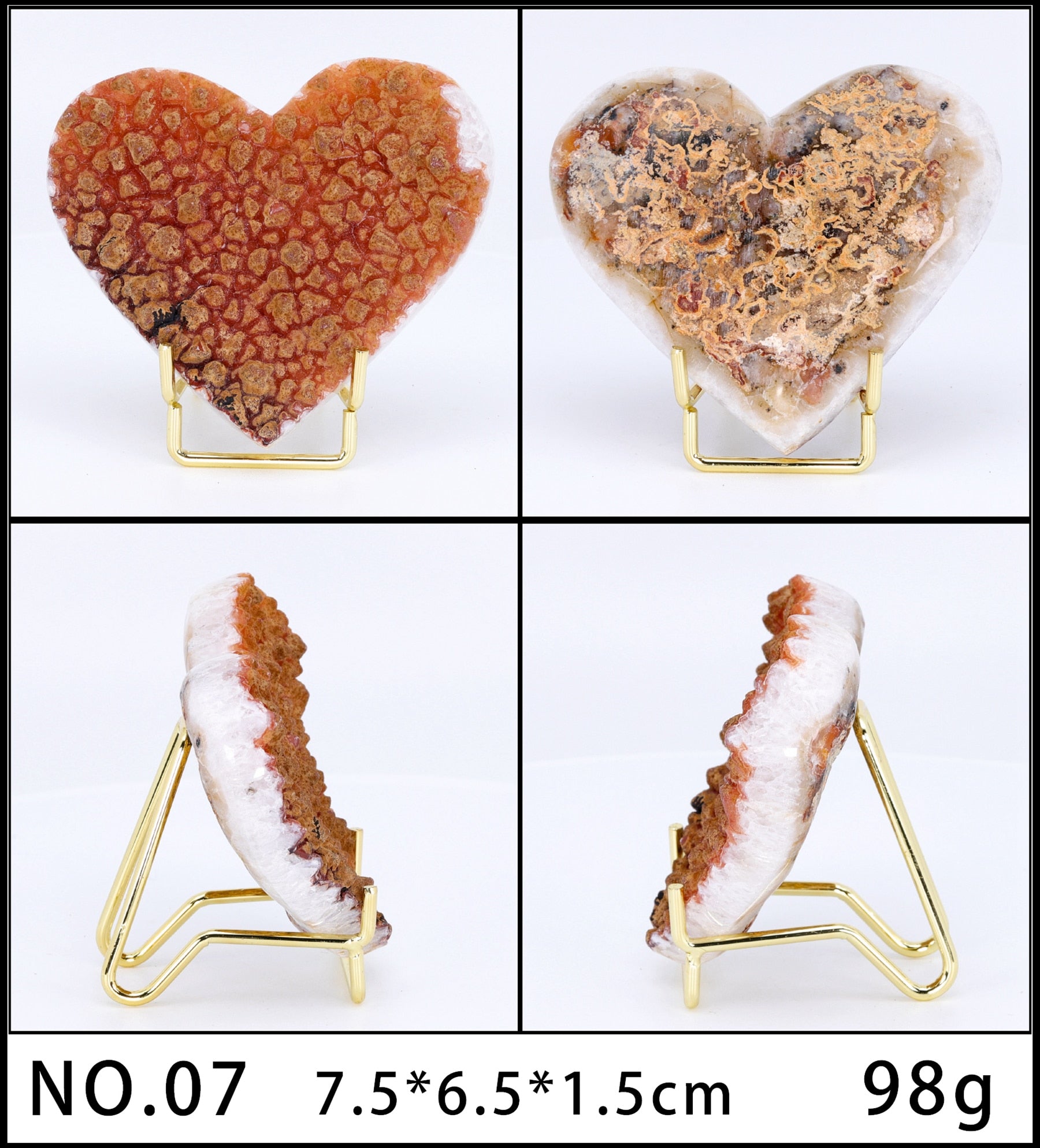 Heart Magic Stone Geodes (various gem types) - thebodymindsoulshop