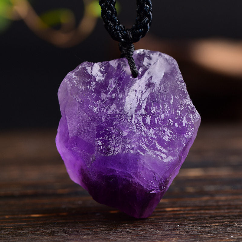 Rough Amethyst Pendant - thebodymindsoulshop