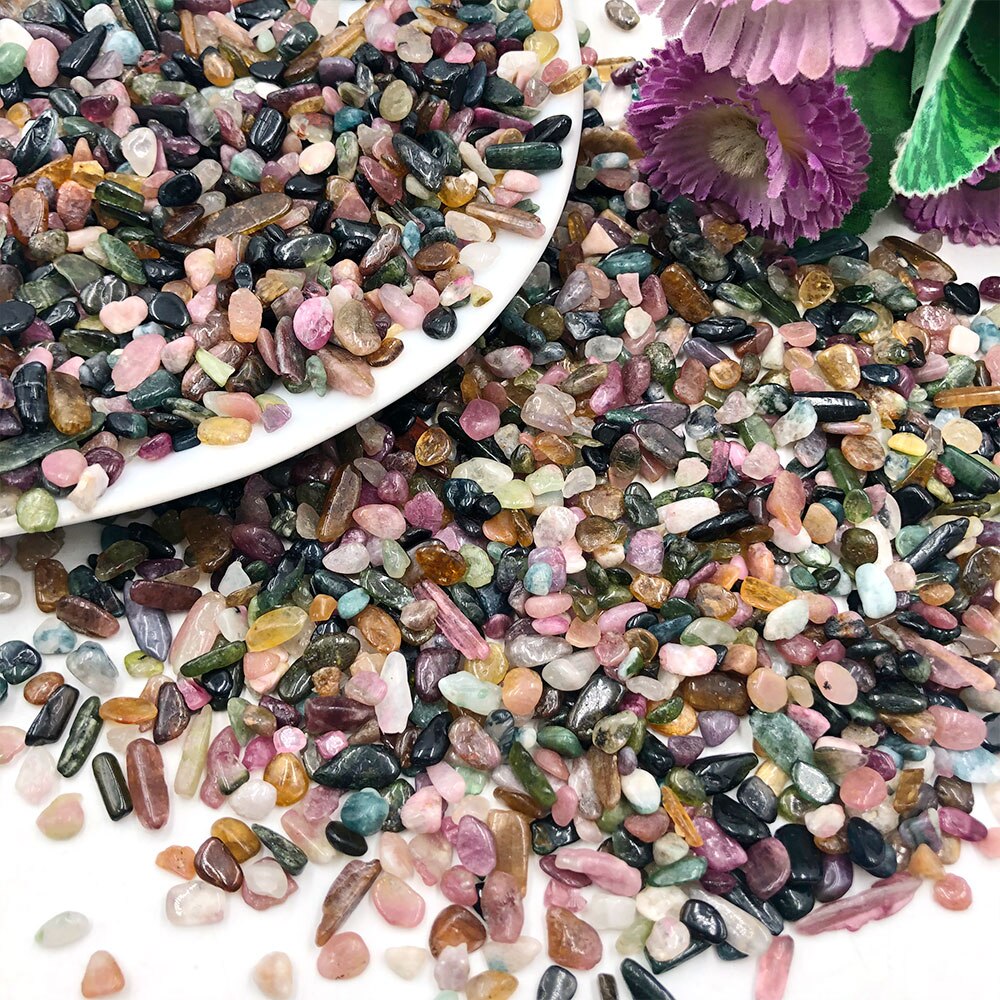 100g Bulk Colorful Tourmaline Chips - thebodymindsoulshop