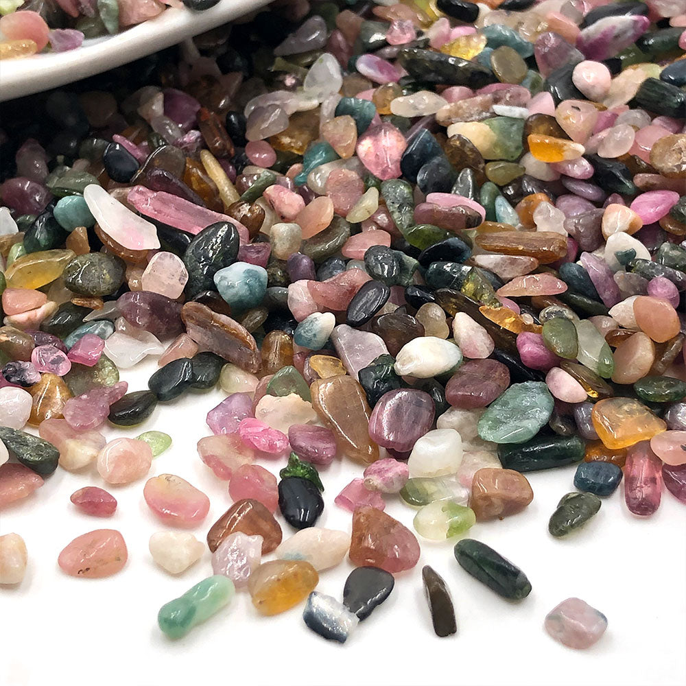 100g Bulk Colorful Tourmaline Chips - thebodymindsoulshop