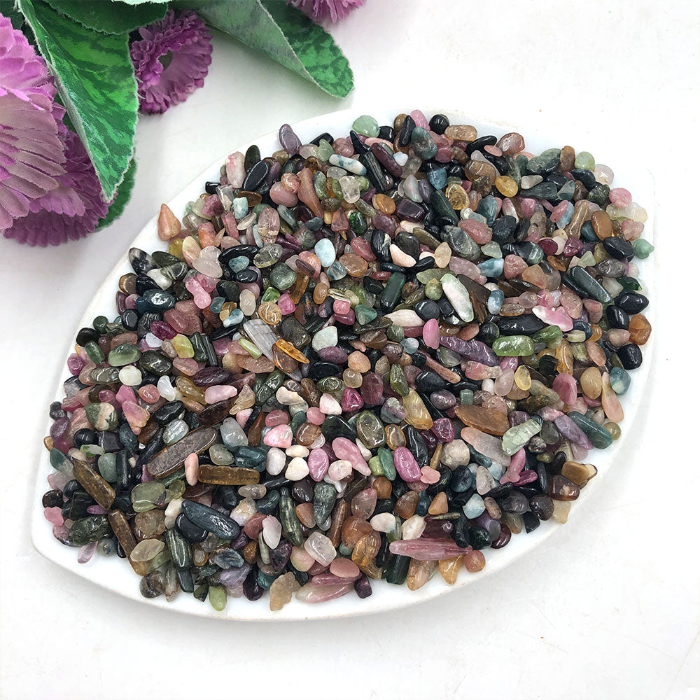 100g Bulk Colorful Tourmaline Chips - thebodymindsoulshop