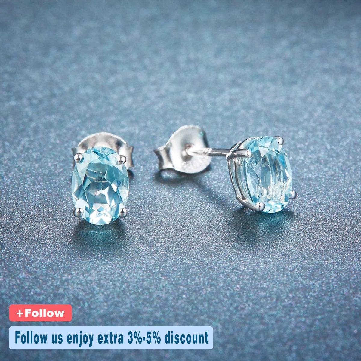 Aquamarine Stud Earrings - thebodymindsoulshop