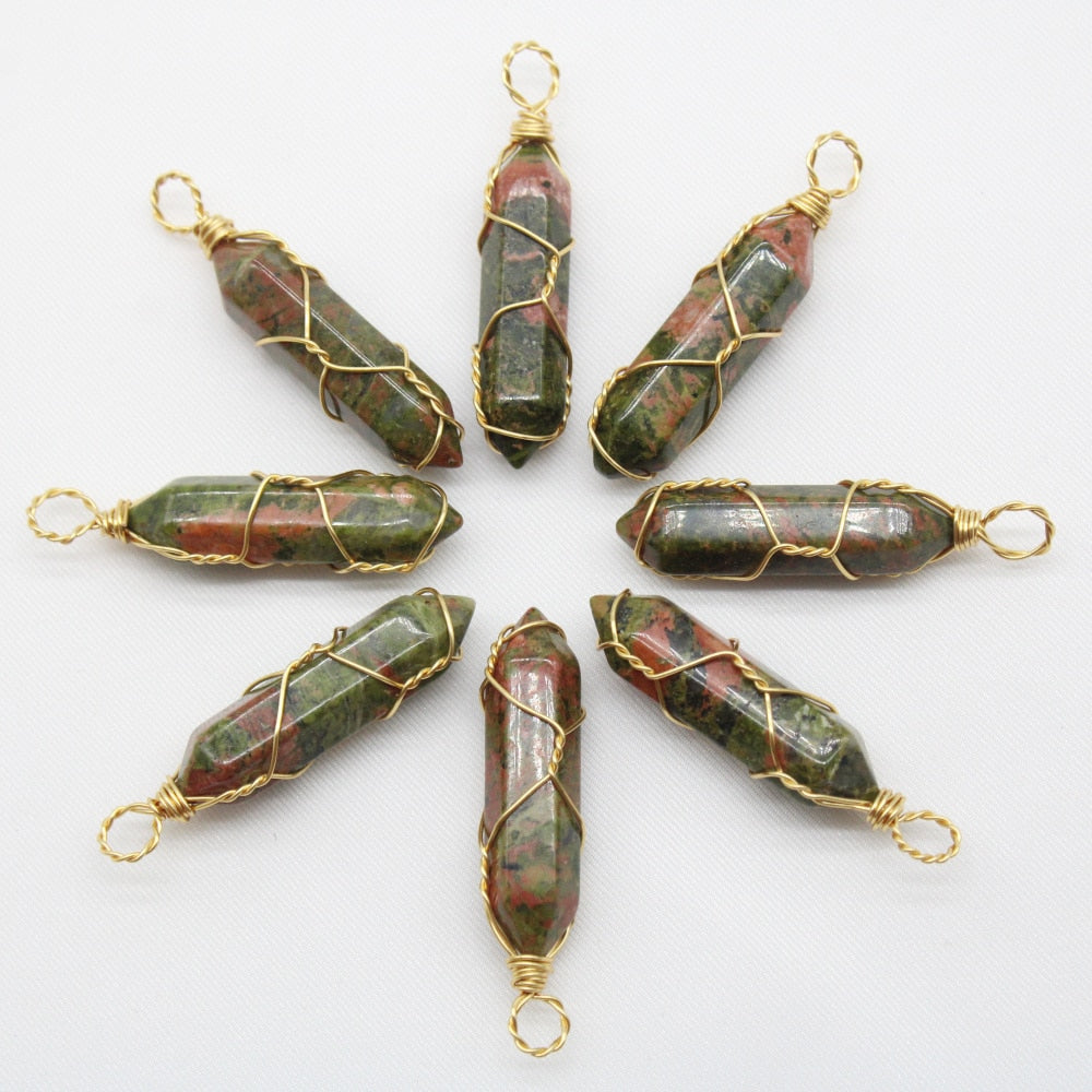 Stone Pillar Pendant sets (26 Varieties to choose from) - thebodymindsoulshop