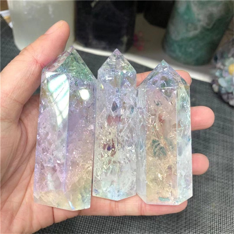 Crackle Aura Quartz Crystal - thebodymindsoulshop