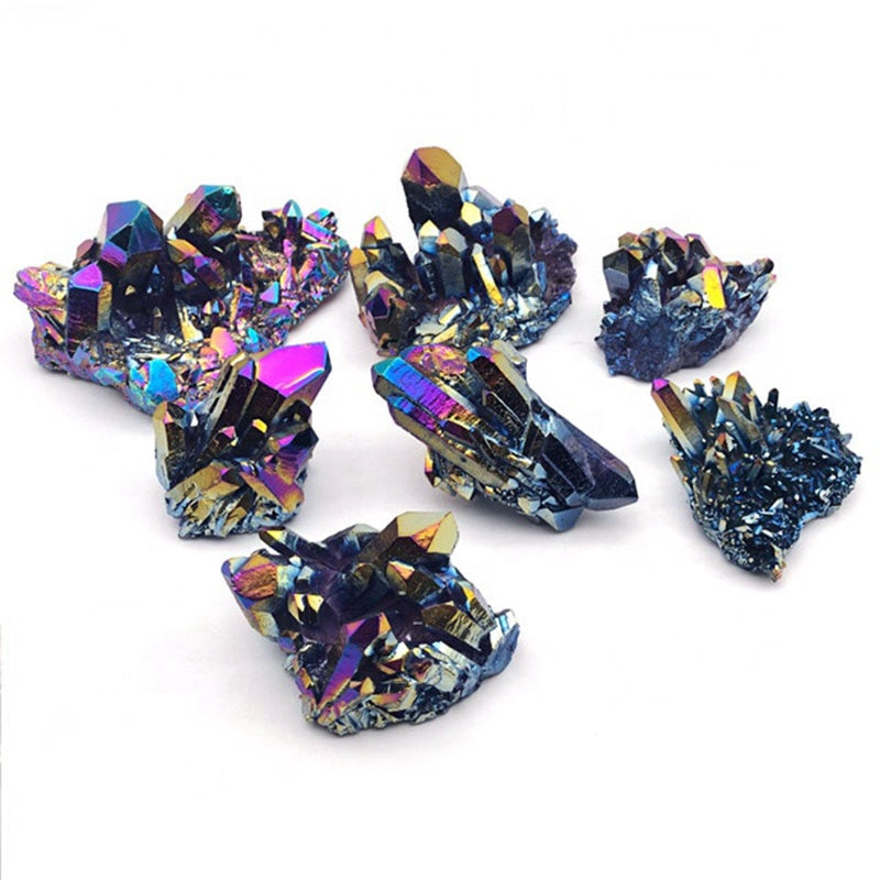 Rainbow Aura Quartz Crystal Cluster - thebodymindsoulshop