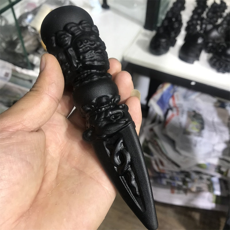 Stone Dagger, hand carved obsidian - thebodymindsoulshop