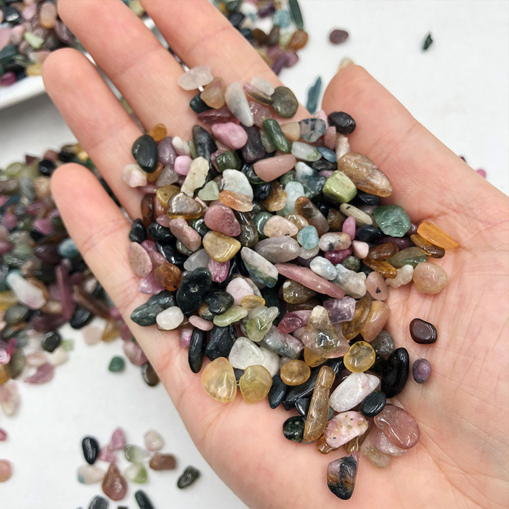 100g Bulk Colorful Tourmaline Chips - thebodymindsoulshop