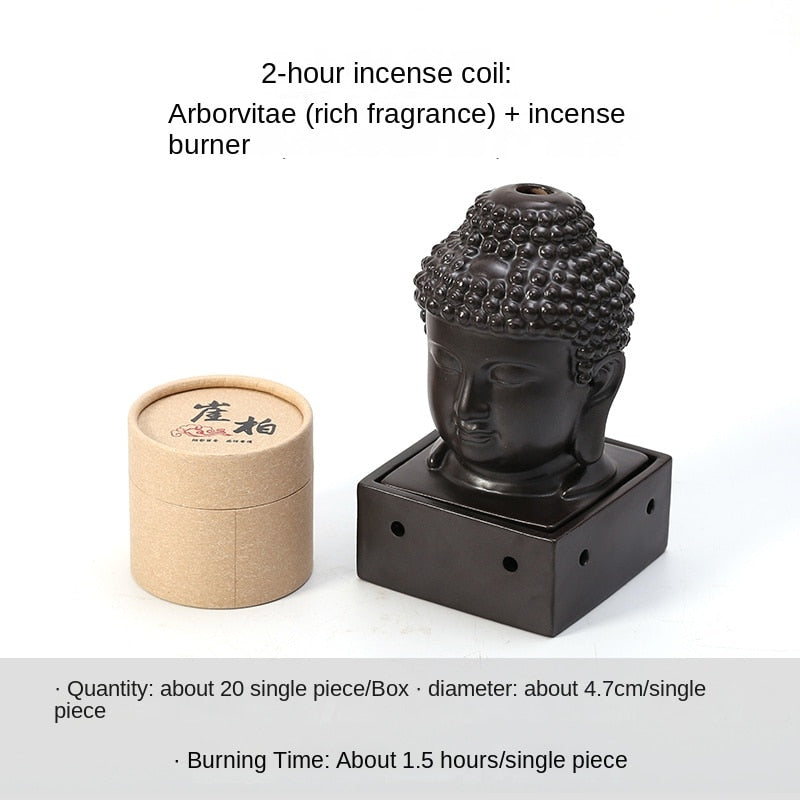 Buddha Coil Burner (22 options available w/ or w/o table or incense) - thebodymindsoulshop