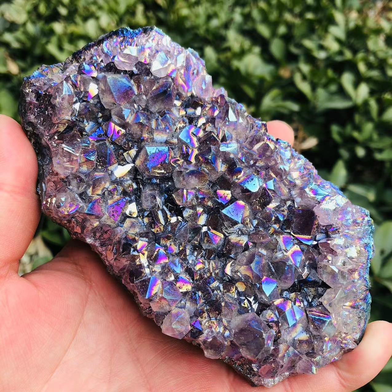 Angel Aura Amethyst Druzy Cluster - thebodymindsoulshop