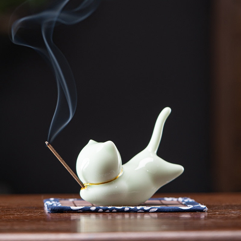 Cute Kitten Incense Stick Holder - thebodymindsoulshop