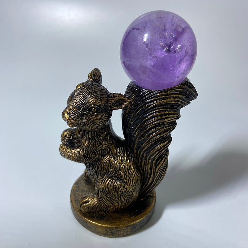 Squirrel Crystal Ball Base - thebodymindsoulshop