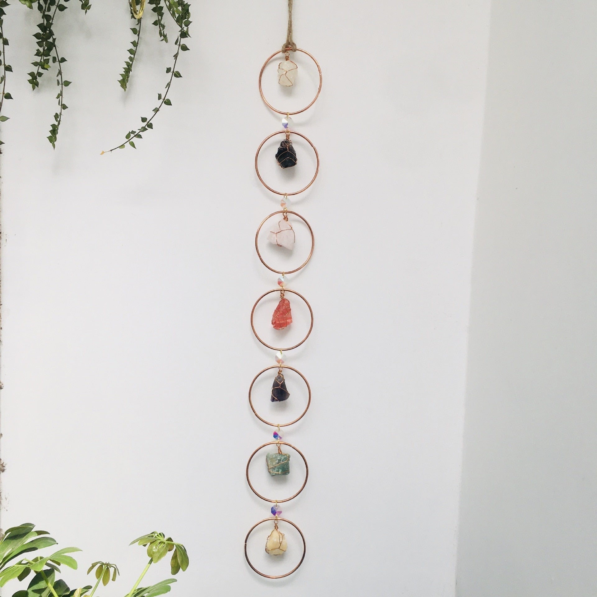 Crystal 7 Chakra Gemstone Wall Décor - thebodymindsoulshop