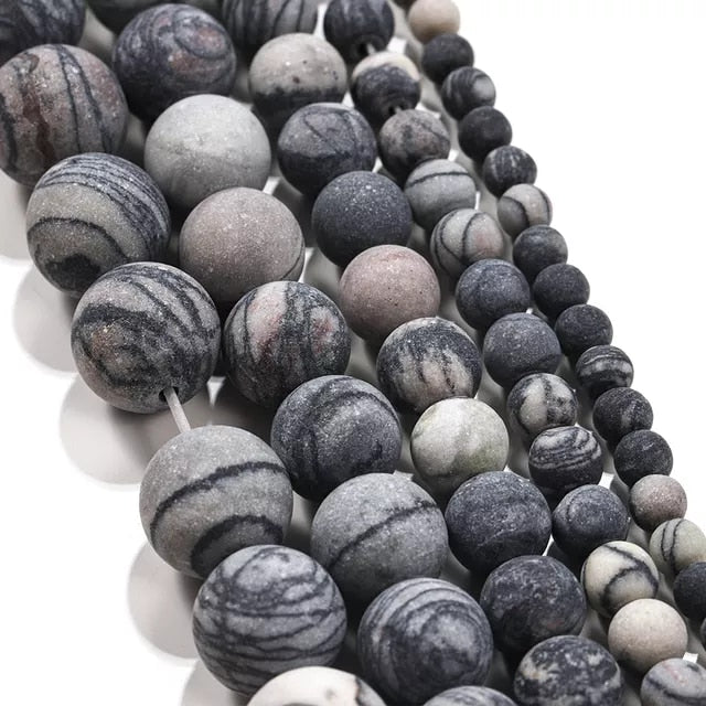 Natural Stone Matte Agate Beads for jewelry making - thebodymindsoulshop