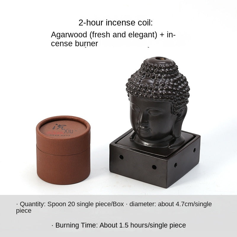 Buddha Coil Burner (22 options available w/ or w/o table or incense) - thebodymindsoulshop