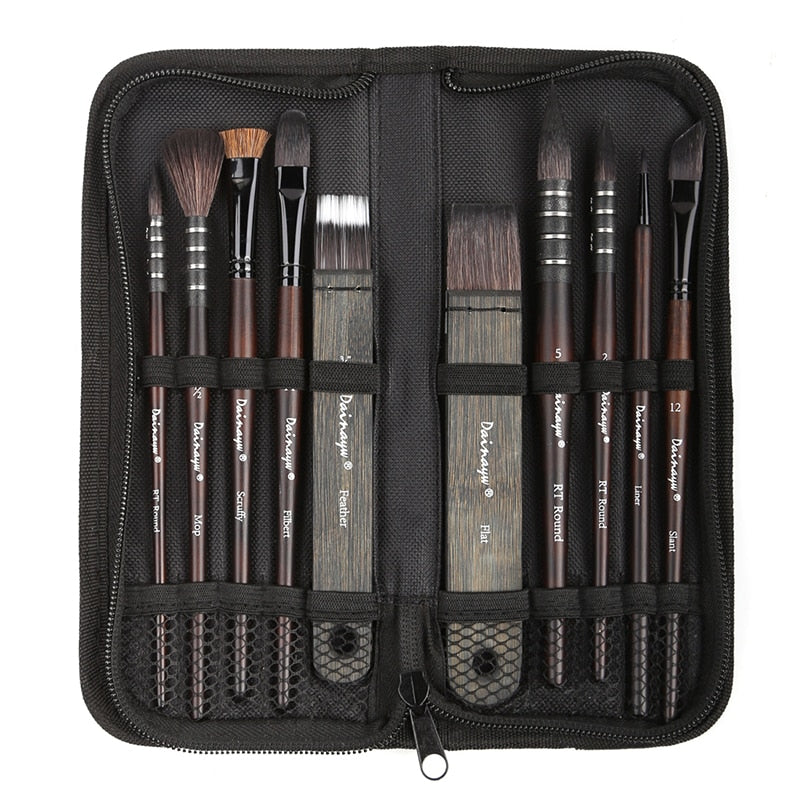 Dainayw 10 Pcs Watercolor Painting Brush Set - thebodymindsoulshop