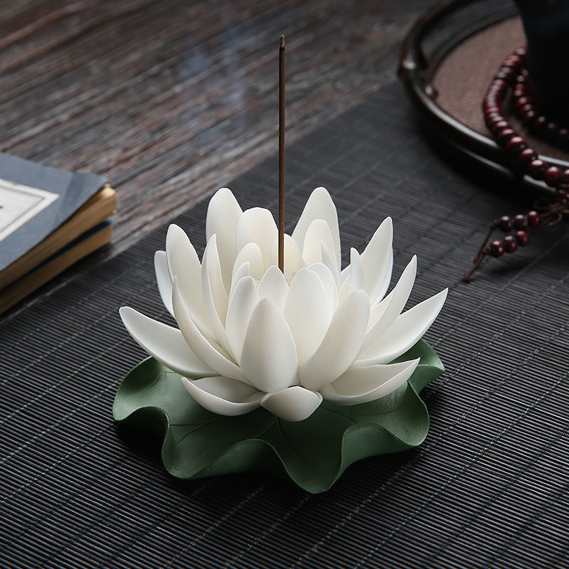 Handmade Water Lily Incense Burner (2 pc) - thebodymindsoulshop