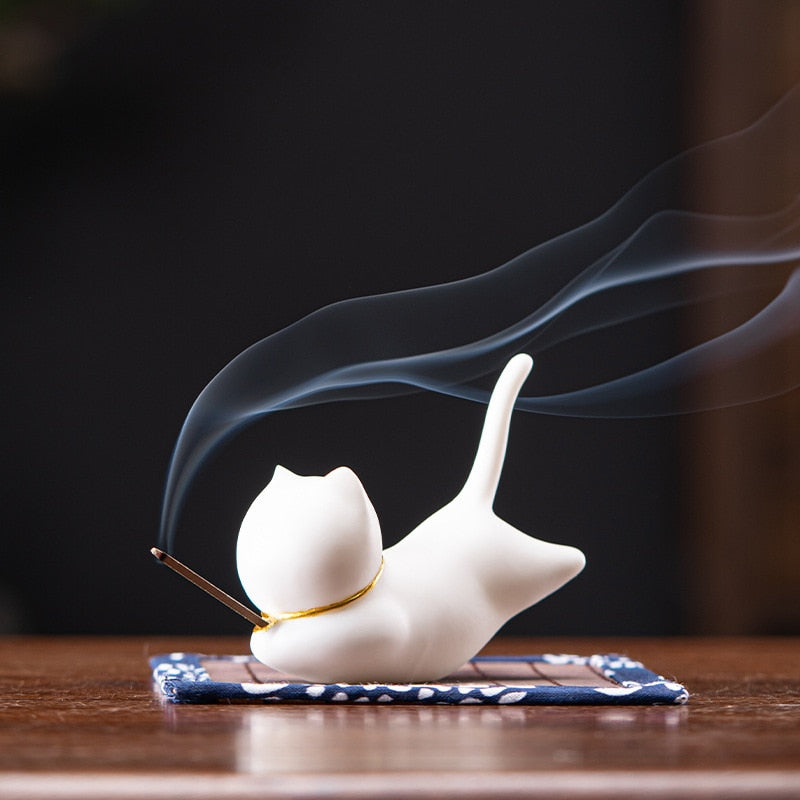 Cute Kitten Incense Stick Holder - thebodymindsoulshop