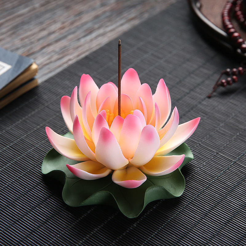 Handmade Water Lily Incense Burner (2 pc) - thebodymindsoulshop