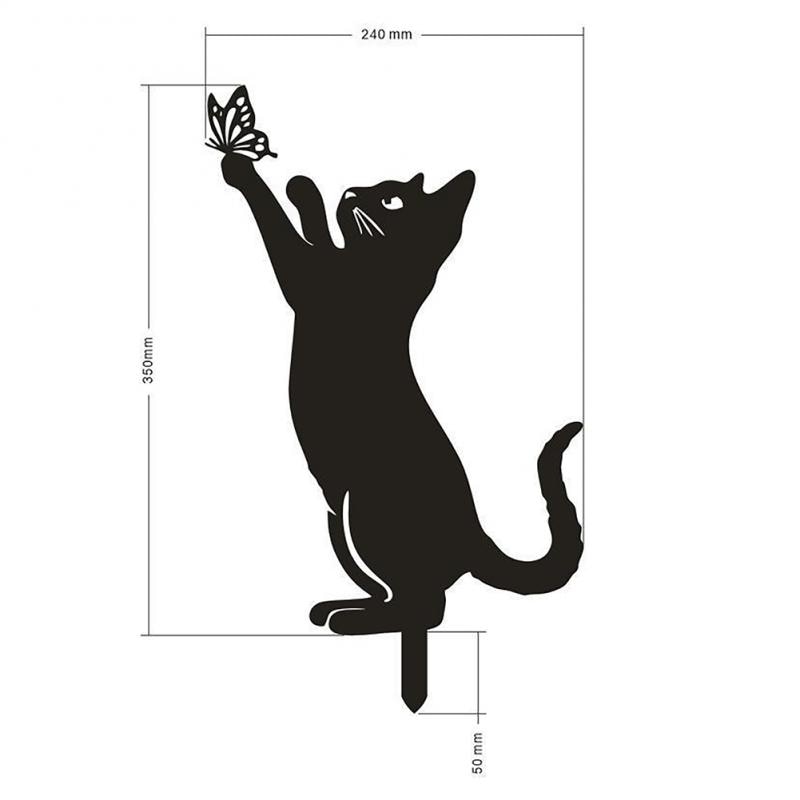 Creative Cat Silhouette Stakes for Gardens - thebodymindsoulshop