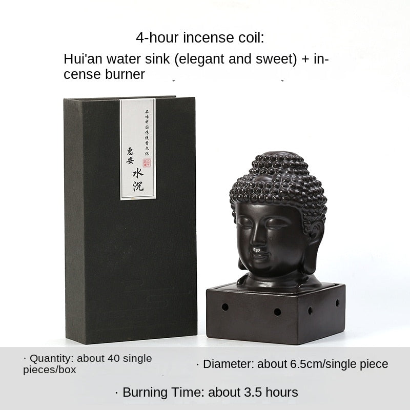 Buddha Coil Burner (22 options available w/ or w/o table or incense) - thebodymindsoulshop