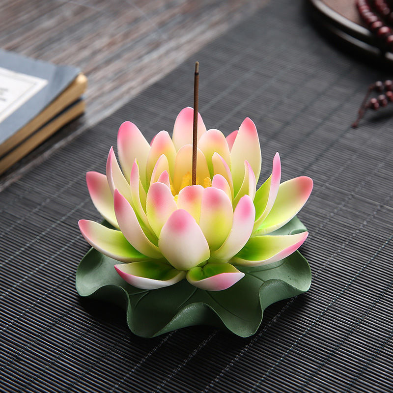 Handmade Water Lily Incense Burner (2 pc) - thebodymindsoulshop