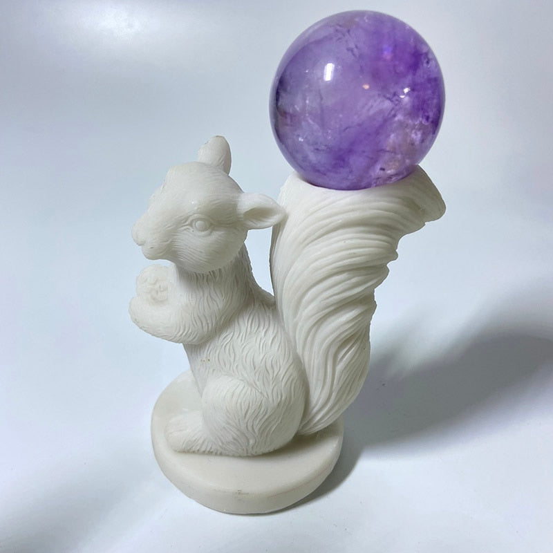 Squirrel Crystal Ball Base - thebodymindsoulshop