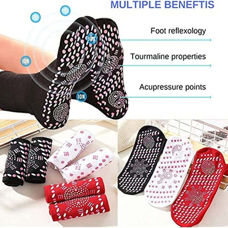 Tourmaline Magnetic Therapy Socks, Self Heating - thebodymindsoulshop