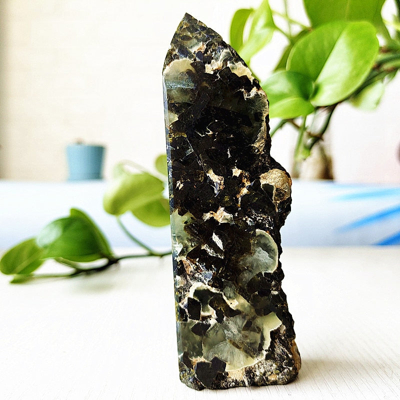 A Variety of Grape Agate, Verdelite & Black Tourmaline Towers - thebodymindsoulshop