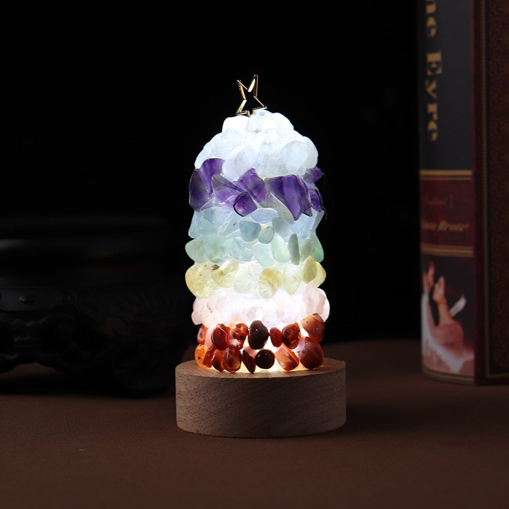 Natural Crystal Pillar Lamp/ Night Light - thebodymindsoulshop