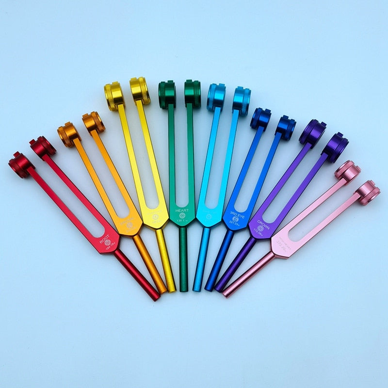 Rainbow Chakra Tuning Forks - thebodymindsoulshop