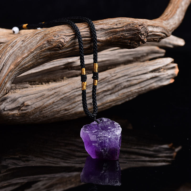 Rough Amethyst Pendant - thebodymindsoulshop