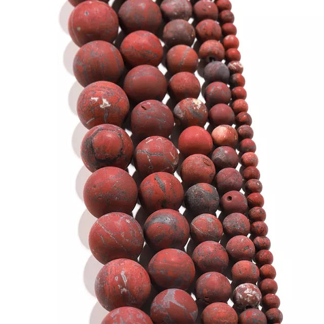 Natural Stone Matte Agate Beads for jewelry making - thebodymindsoulshop