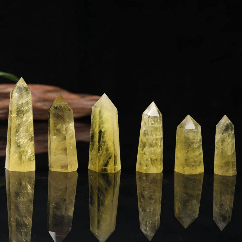 Citrine Quartz Crystal Point Wand - thebodymindsoulshop