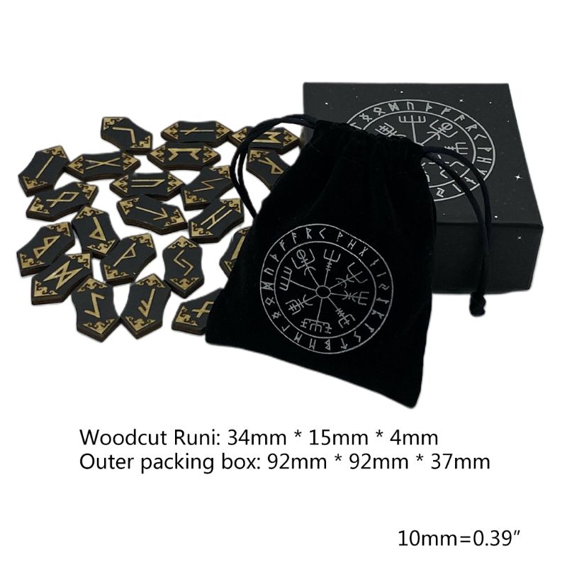 25Pcs/set Wooden Runes - thebodymindsoulshop